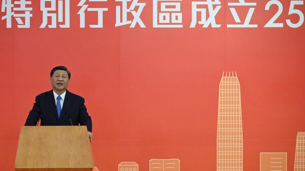El presidente de China, Xi Jinping, en Hong Kong, en septiembre de 2022 - Sputnik Mundo
