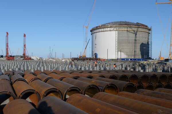 Construcción de una planta de gas natural licuado en Yamal, Rusia - Sputnik Mundo