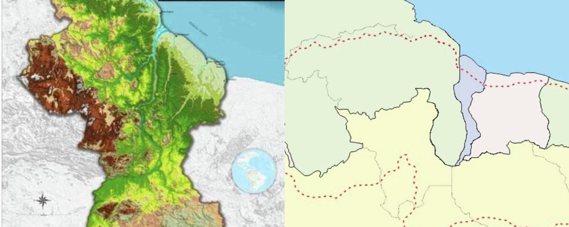 Mapa de Guayana y mapa de Venezuela  - Sputnik Mundo, 1920, 14.10.2022