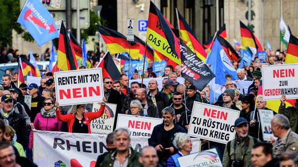 Protesta contra la caída del nivel de vida en Alemania  - Sputnik Mundo