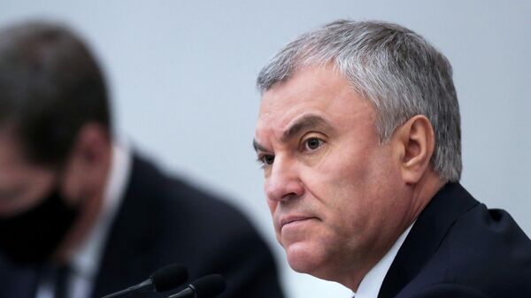 El jefe de la Duma rusa, Viacheslav Volodin - Sputnik Mundo