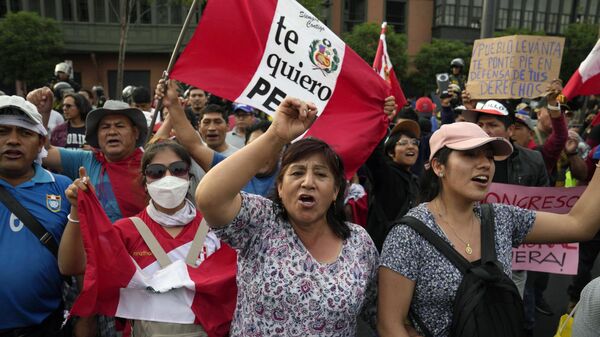 Las protestas en Perú - Sputnik Mundo