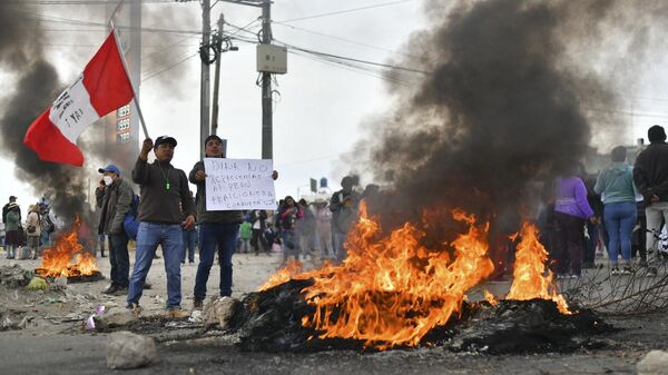 Protestas y bloqueos en Perú - Sputnik Mundo