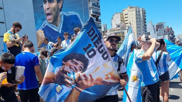 Bienvenida a la selección argentina en Buenos Aires - Sputnik Mundo