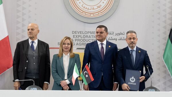 Italia y Libia firman un acuerdo por 8 000 millones de dólares para la producción de gas natural, 28 de enero de 2023  - Sputnik Mundo
