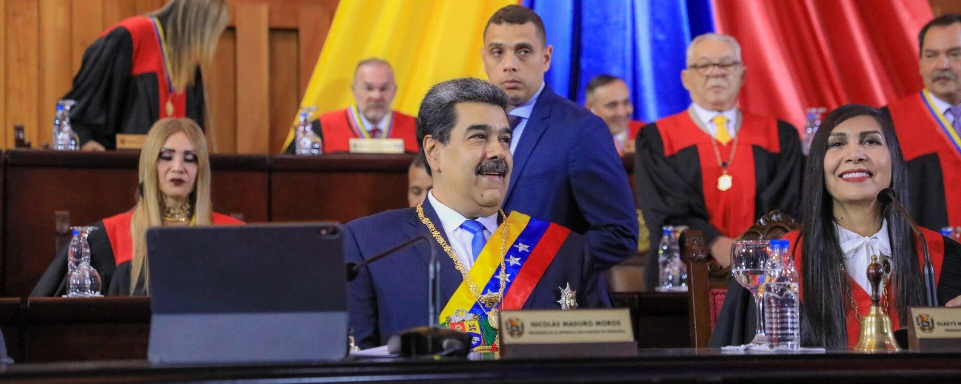 El presidente venezolano, Nicolás Maduro, en el Tribunal Supremo de Justicia en el inicio de las Actividades Judiciales 2023 - Sputnik Mundo, 1920, 17.04.2023