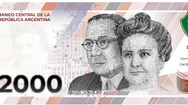 Nuevo billete argentino de $2.000 pesos  - Sputnik Mundo