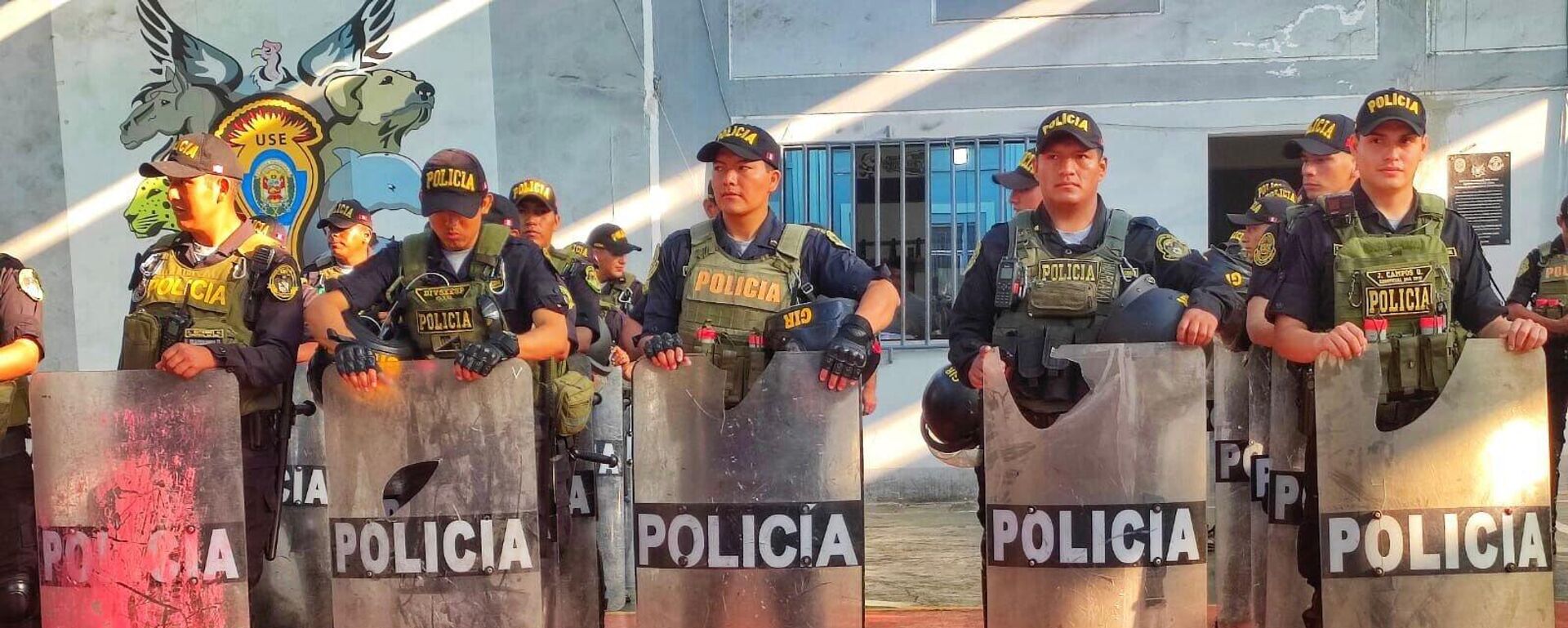 Elementos policiacos peruanos exhiben afectaciones a su equipo derivadas de las protestas. - Sputnik Mundo, 1920, 03.02.2023