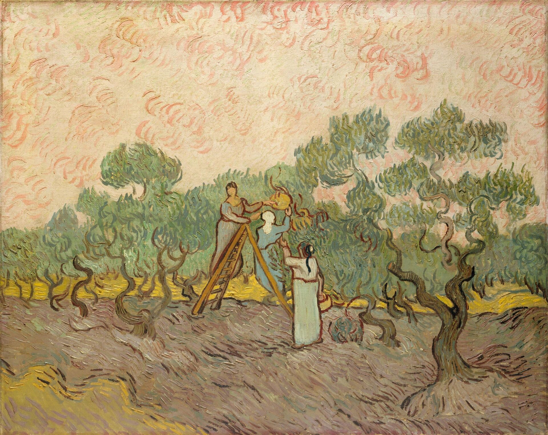 Cuadro de Van Gogh 'Mujeres recogiendo aceitunas' - Sputnik Mundo, 1920, 20.02.2023