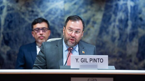 El canciller de Venezuela, Yván Gil, en el Consejo de Derechos Humanos de la ONU  - Sputnik Mundo