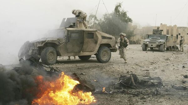 Militares estadounidenses en la ciudad de Bagdad, Irak - Sputnik Mundo