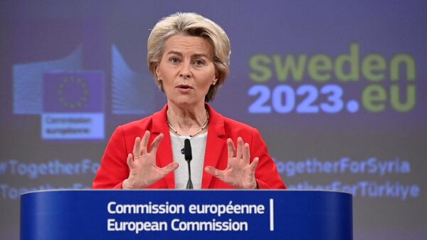 Ursula von der Leyen, presidenta de la Comisión Europea  - Sputnik Mundo