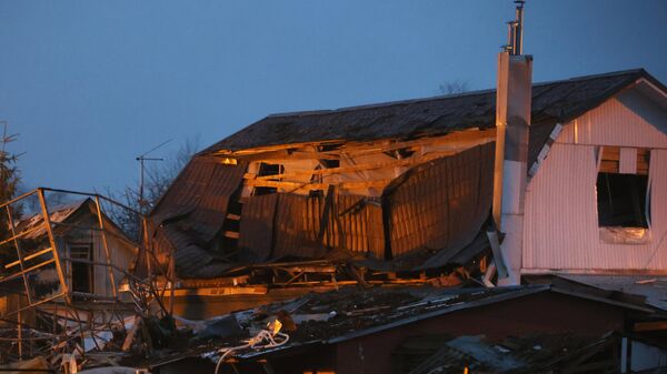Edificios residenciales destruidos en una explosión en Kiréyevsk, región rusa de Tula, el 26 de marzo de 2023  - Sputnik Mundo