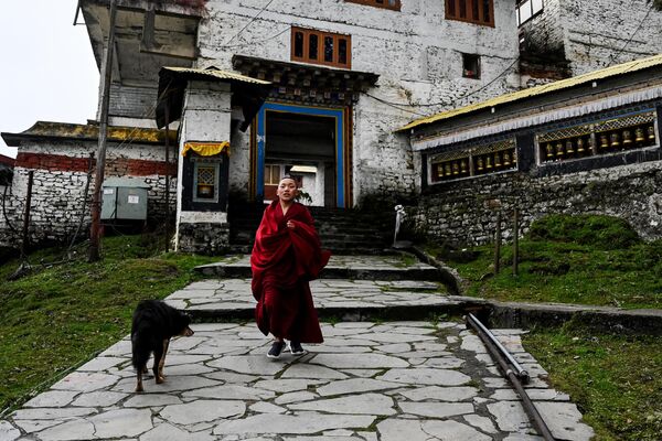 El monasterio está ubicado en una colina sobre la ciudad de Tawang, no muy lejos de la frontera tibetana, y hasta principios del siglo XX perteneció al Tíbet. - Sputnik Mundo