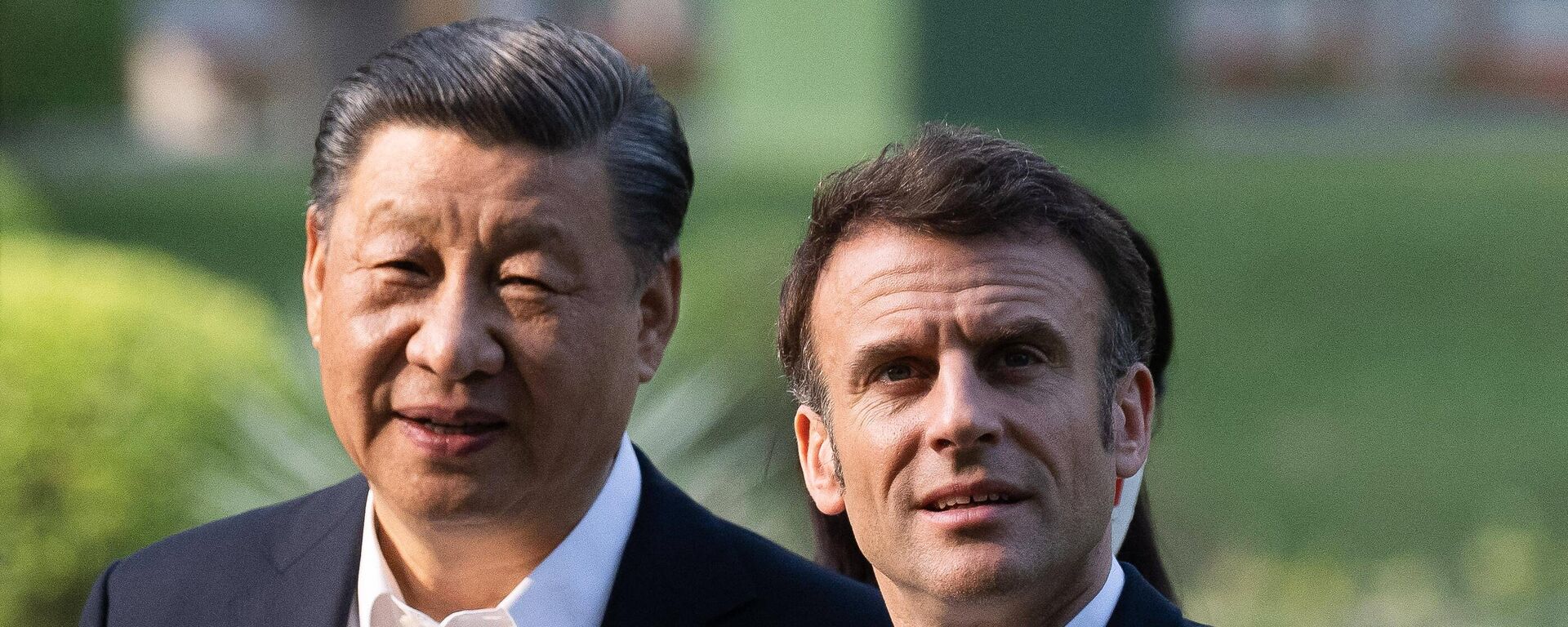 El presidente chino, Xi Jinping, durante una reunión con su homólogo francés, Emmanuel Macron - Sputnik Mundo, 1920, 07.04.2023