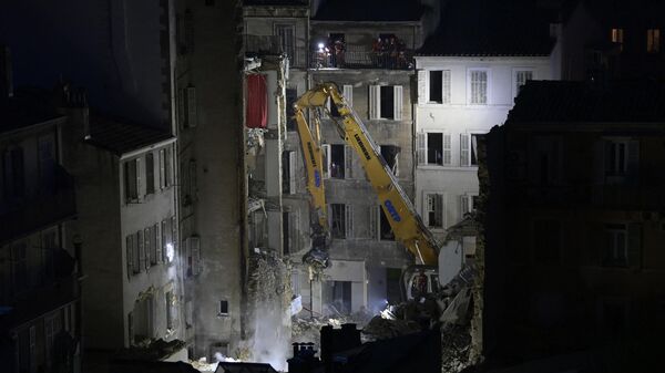 Derrumbe de un edificio en Marsella, Francia - Sputnik Mundo