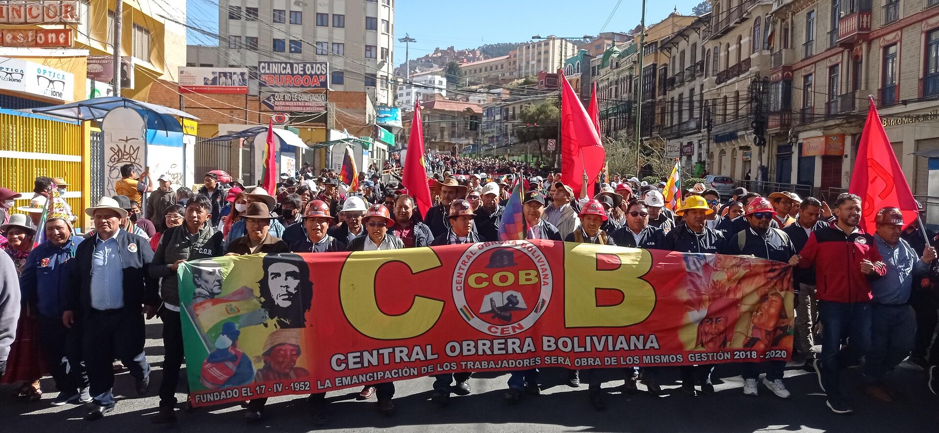 Marcha por la ciudad de La Paz (Bolivia) en conmemoración del Día Internacional de las y los Trabajadores - Sputnik Mundo, 1920, 02.05.2023