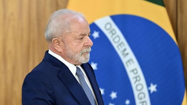 El presidente de Brasil, Lula da Silva, en el Palacio de Planalto, el 9 de mayo de 2023  - Sputnik Mundo
