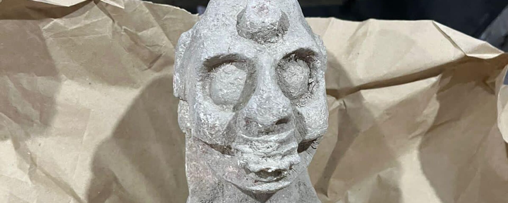 Escultura antropomorfa hallada durante las labores de construcción del Tren Maya, en el sureste de México - Sputnik Mundo, 1920, 20.06.2023