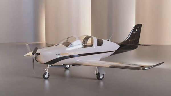 Imagen en 3D del avión de entrenamiento IA-100 desarrollado por la Fábrica Argentina de Aviones (Fadea) - Sputnik Mundo