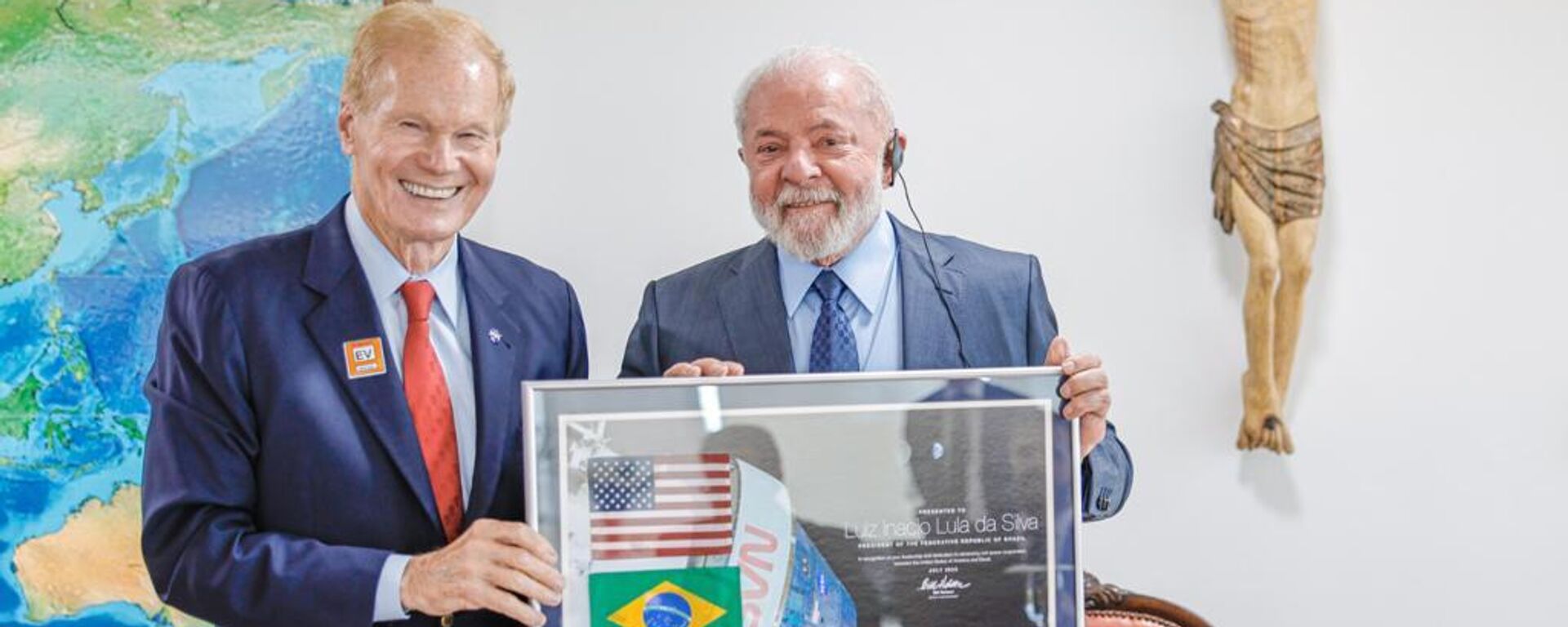 Bill Nelson, administrador de la NASA, y Lula da Silva, presidente de Brasil  - Sputnik Mundo, 1920, 25.07.2023