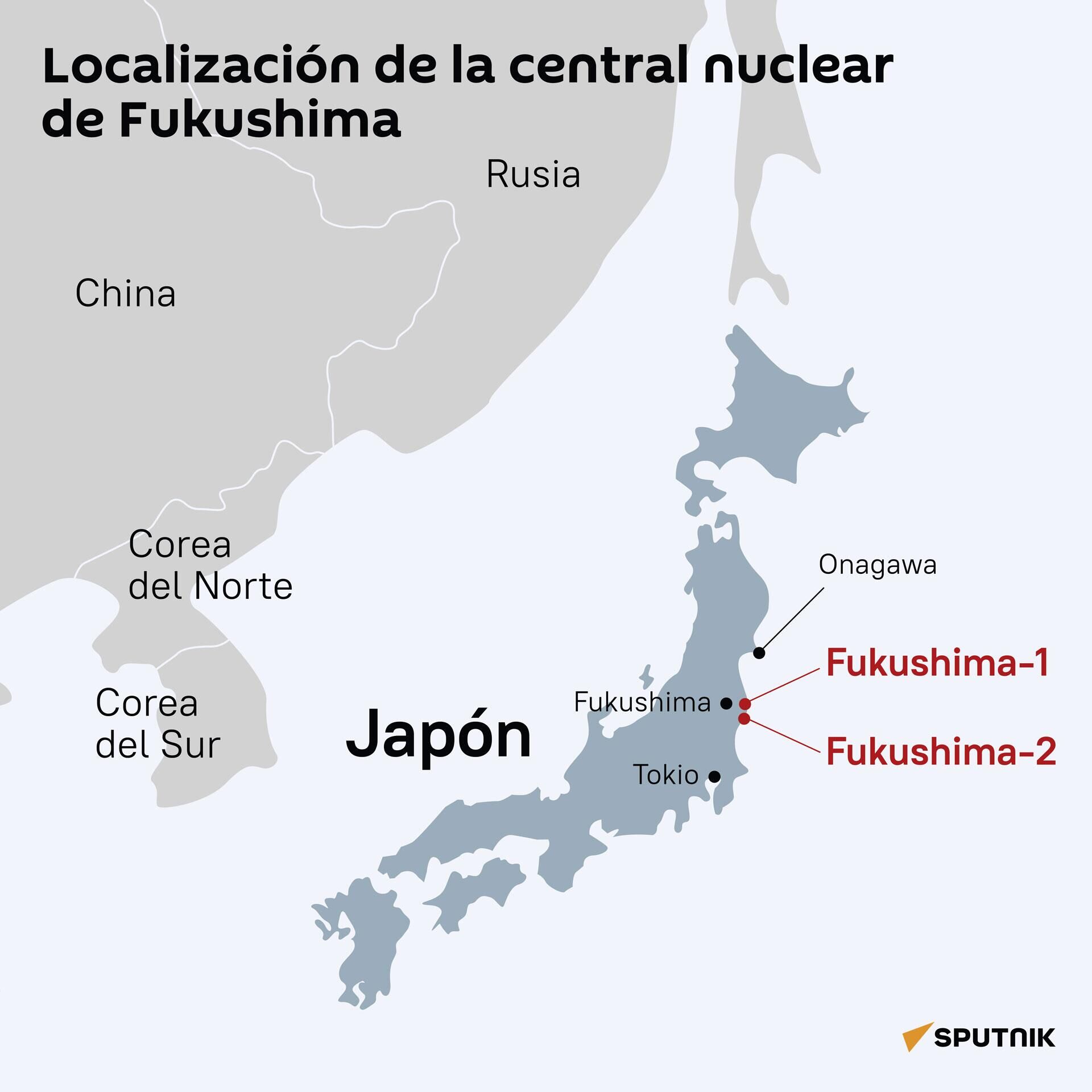 Localización de la central nuclear de Fukushima - Sputnik Mundo, 1920, 25.08.2023
