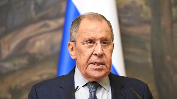 Serguéi Lavrov, ministro de Asuntos Exteriores de Rusia, durante un encuentro con la prensa, el 31 de agosto de 2023  - Sputnik Mundo