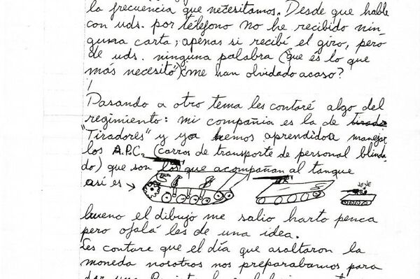 Carta de Michel Nash, conscritpto del Ejército y desaparecido en septiembre de 1973 - Sputnik Mundo