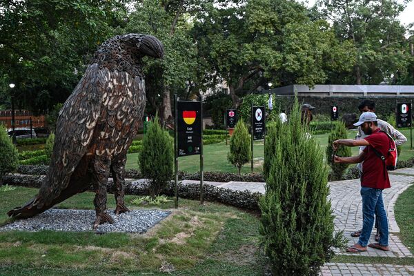 Una escultura del águila federal, el ave nacional de Alemania. - Sputnik Mundo