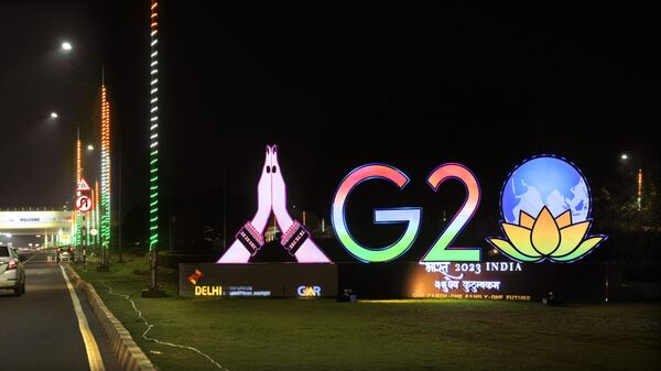 El logo de G20 - Sputnik Mundo