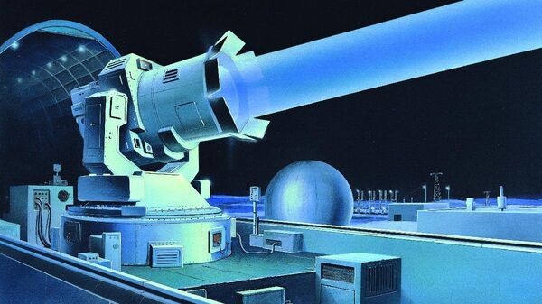 Instalación láser terrestre soviética. Ilustración de la Agencia de Inteligencia de Defensa - Sputnik Mundo