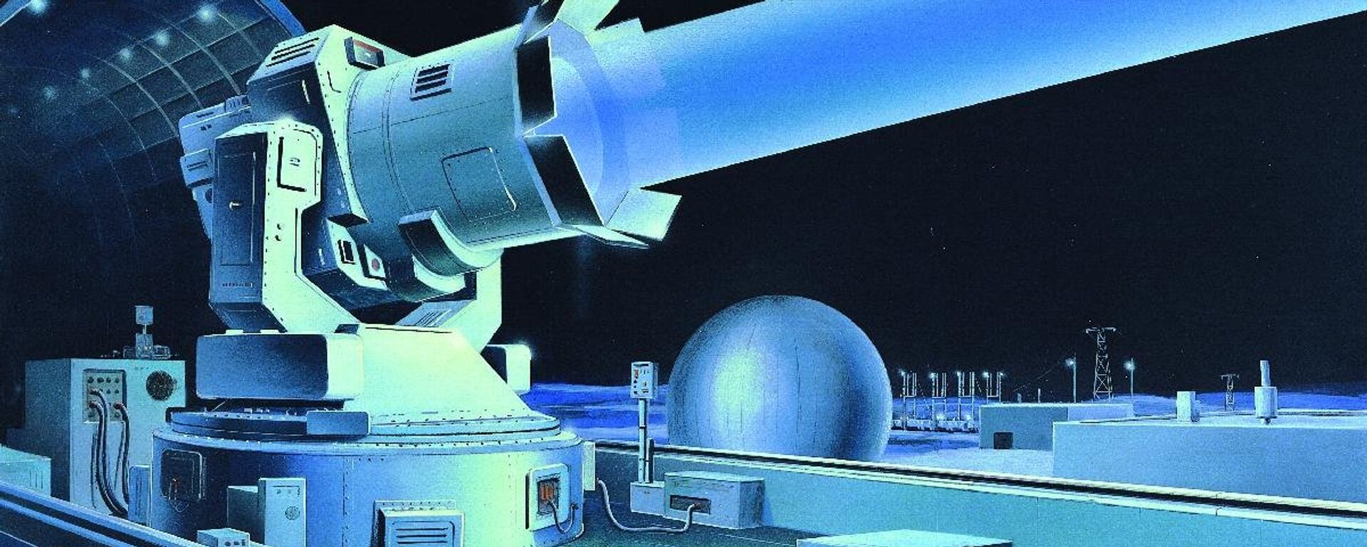 Instalación láser terrestre soviética. Ilustración de la Agencia de Inteligencia de Defensa - Sputnik Mundo, 1920, 13.09.2023