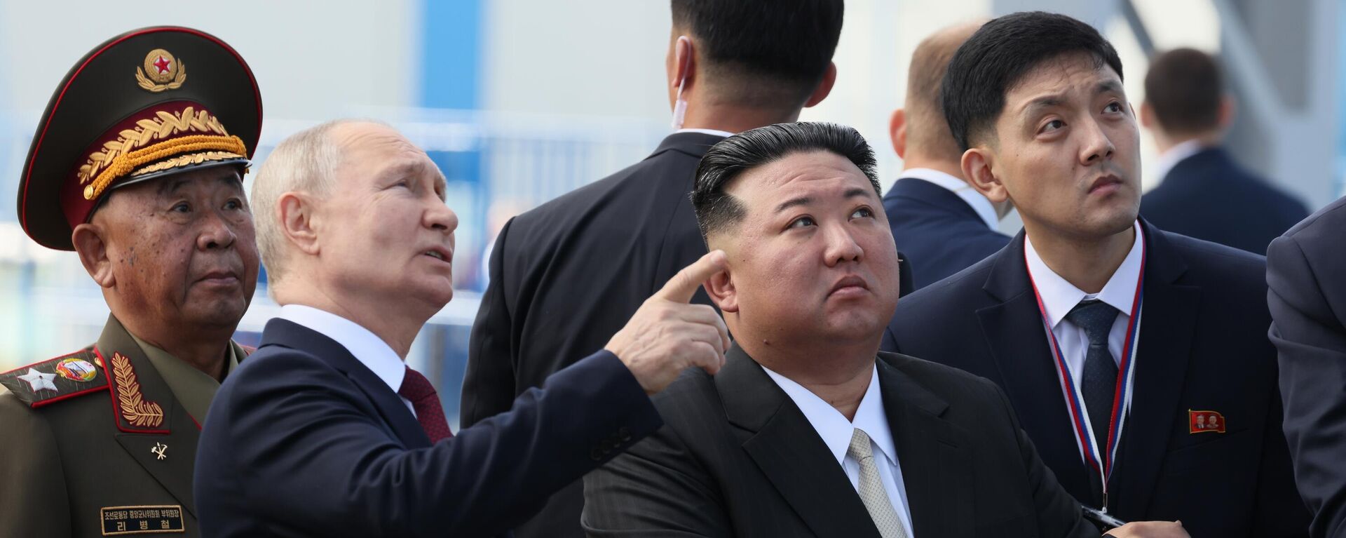 El líder norcoreano, Kim Jong-un, y el presidente de Rusia, Vladímir Putin, el 13 de septiembre, 2023 - Sputnik Mundo, 1920, 13.09.2023