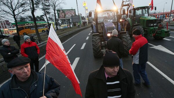 Protestas de agricultores en Polonia (archivo) - Sputnik Mundo