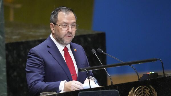 Yván Gil, canciller de Venezuela, en la Asamblea General de Naciones Unidas  - Sputnik Mundo