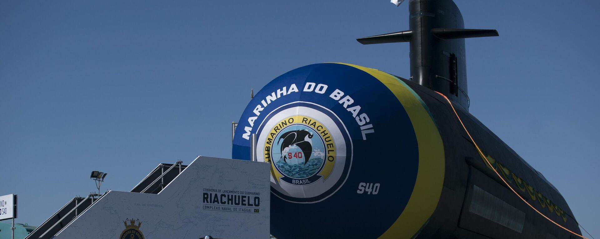 El submarino Riachuelo de la Marina brasileña, integrante del mismo programa que el primer submarino nuclear - Sputnik Mundo, 1920, 07.10.2023