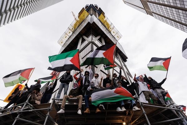 Mitin de activistas de Palestina en Toronto, Canadá. - Sputnik Mundo