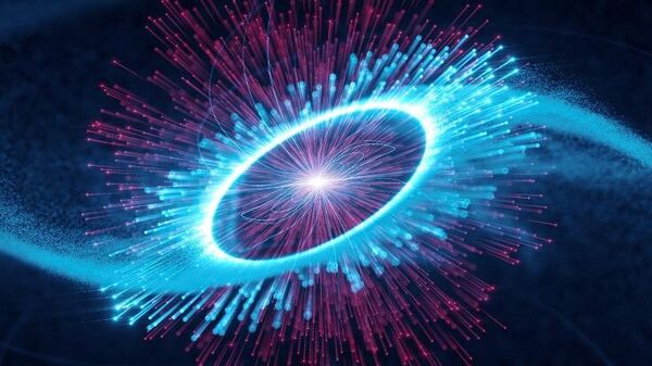 Ilustración del púlsar Vela con partículas aceleradas y lanzadas a una velocidad cercana a la de la luz por su campo magnético. - Sputnik Mundo