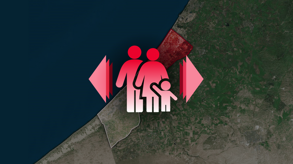 Plan de Israel para desplazar a los palestinos del norte de Gaza - Sputnik Mundo
