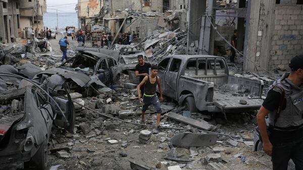 Daños en Gaza derivados del asedio militar de Israel contra la Franja - Sputnik Mundo