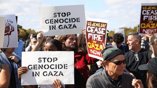La comunidad judía protesta en el Capitolio y pide un cese al fuego en Gaza - Sputnik Mundo