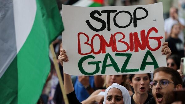 Las marchas a favor de que se respeten los derechos humanos de los habitantes de Gaza se han replicado en todo el mundo.  - Sputnik Mundo