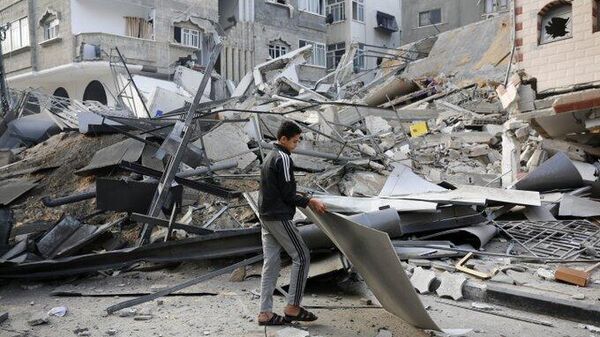 Afectaciones en Gaza provocadas por el asedio militar de Israel contra el enclave de Palestina - Sputnik Mundo