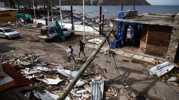 El huracán Otis ha dejado daños y víctimas en el estado mexicano de Guerrero. - Sputnik Mundo