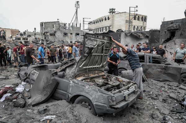 Consecuencias de los bombardeos israelíes en Gaza - Sputnik Mundo