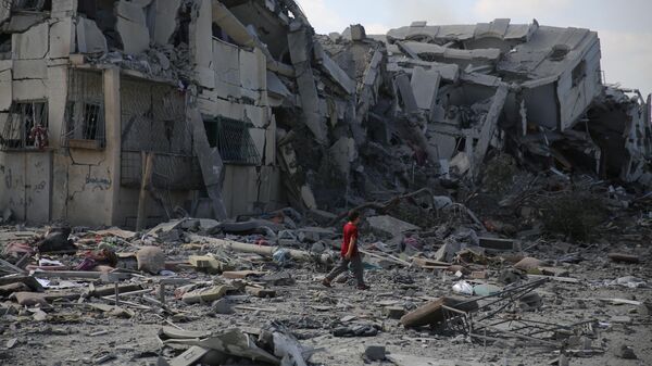 Consecuencias de los bombardeos israelíes en Gaza  - Sputnik Mundo