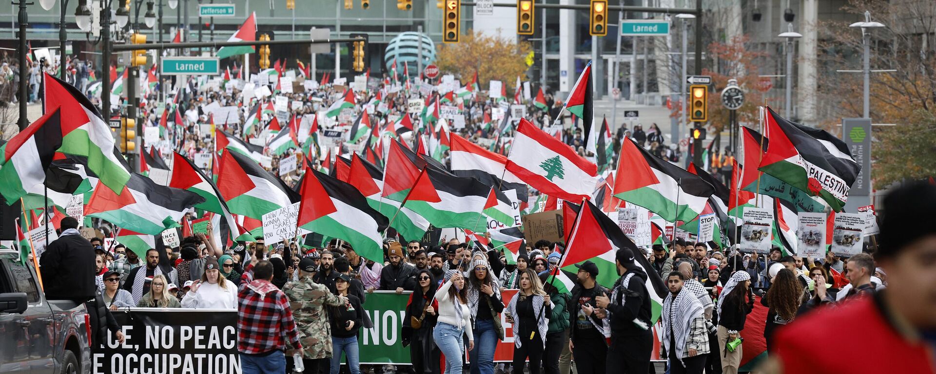 Una protesta en favor de Palestina en EEUU, en octubre de 2023 (imagen referencial) - Sputnik Mundo, 1920, 14.11.2023