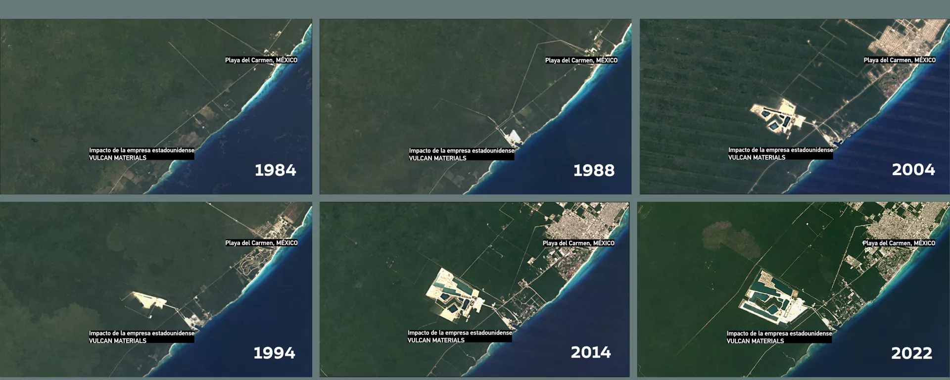 Evolución en el tiempo de la mina de Calica en el norte de la Riviera Maya.   - Sputnik Mundo, 1920, 07.11.2023