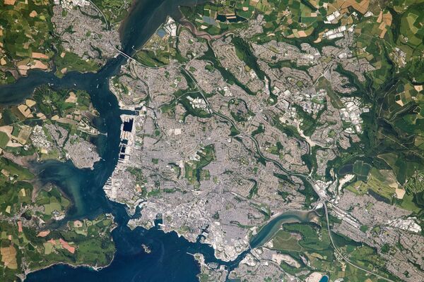 Mapa satélite de la ciudad de Plymouth, Reino Unido. - Sputnik Mundo