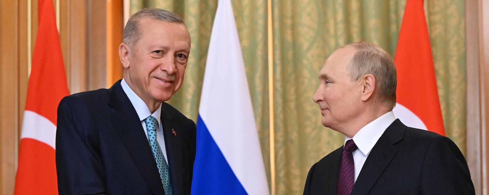 El presidente de Turquía, Recep Tayyip Erdogan, y el presidente de Rusia, Vladímir Putin - Sputnik Mundo, 1920, 11.11.2023